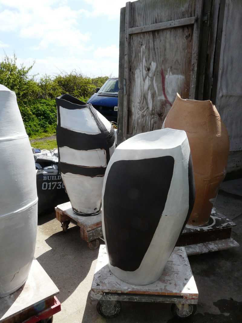 New pieces just unpacked from the kiln. July 2018