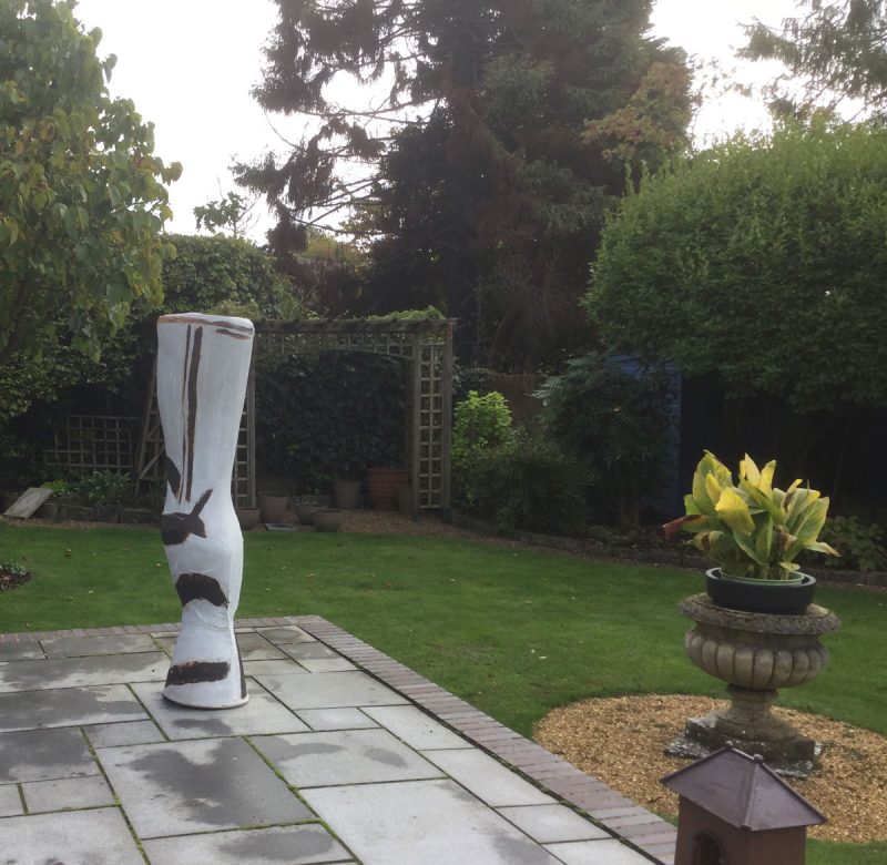 Installed in the private garden of the collector.