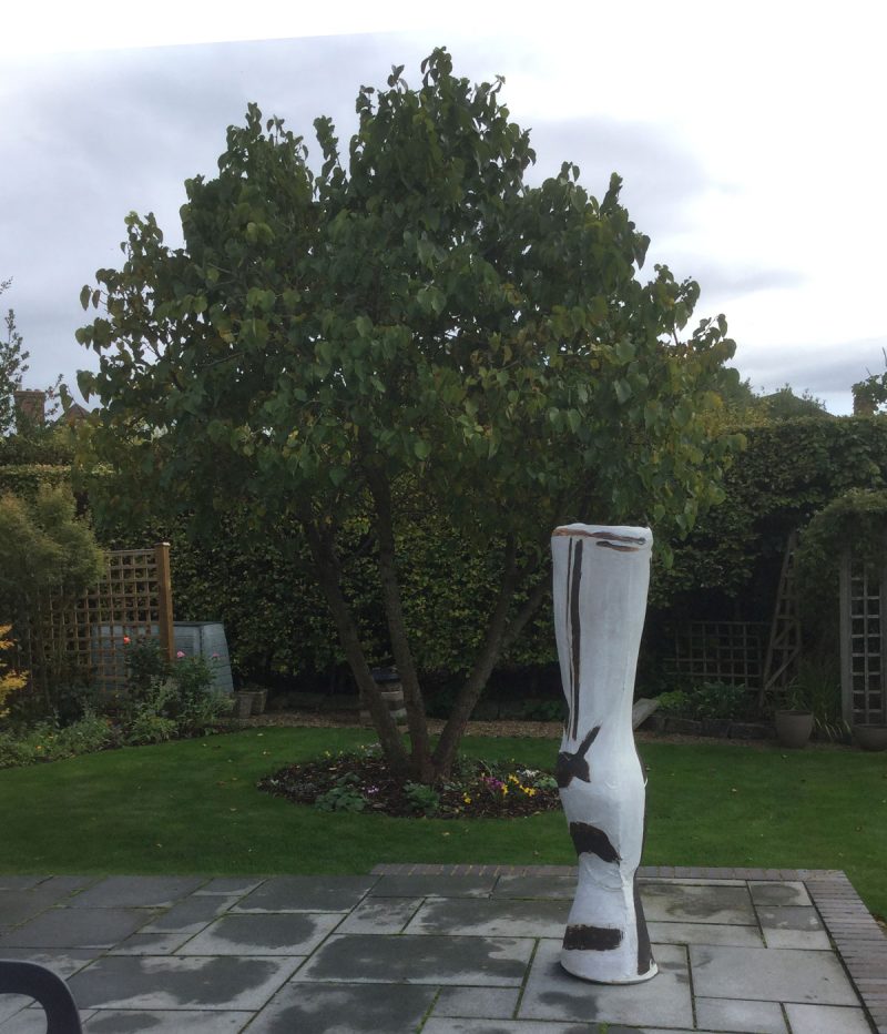 Installed in the private garden of the collector.